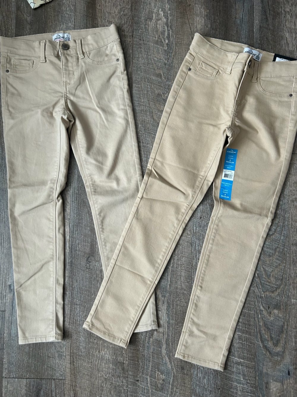 Girls Classic Beige/Tan Jeans - Straight Leg Size 8 - Picture 4 of 8